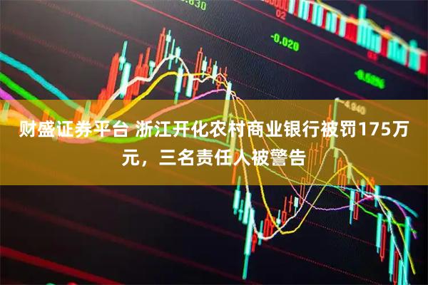 财盛证券平台 浙江开化农村商业银行被罚175万元，三名责任人被警告